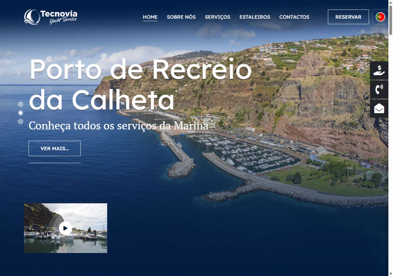 Website Porto de Recreio da Calheta