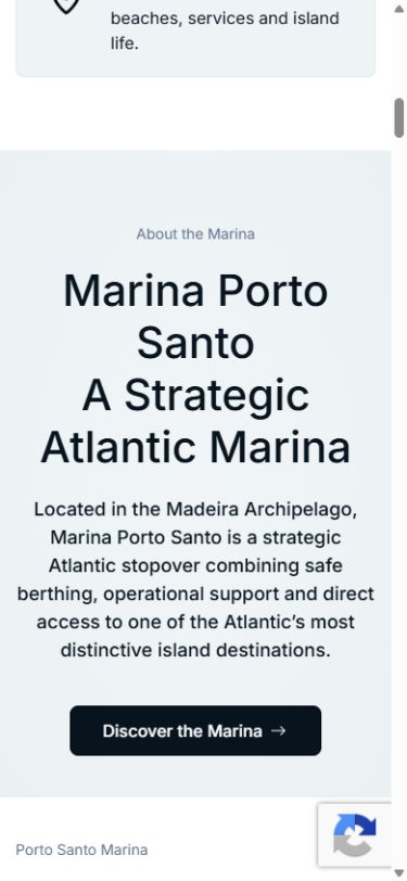 Marina Porto Santo em telem&oacute;vel, sec&ccedil;&atilde;o 3